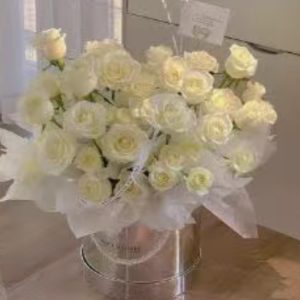 white roses